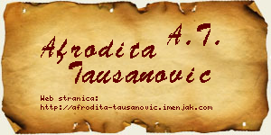 Afrodita Taušanović vizit kartica